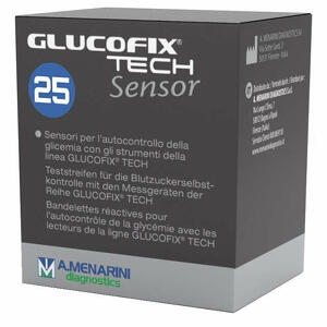 Glucofix - Strisce misurazione glicemia  tech sensor 25 pezzi