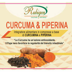 Raihuen - Curcuma & piperina rubigen 120 compresse da 500 mg