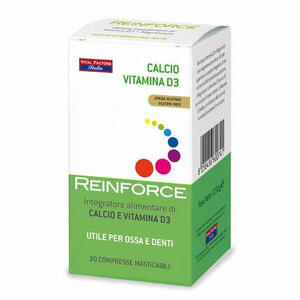 Reinforce - Calcio + vitamina d3 30 compresse masticabili