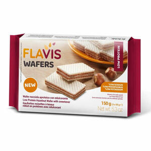 Flavis - Flavis wafers nocciola aproteico 3 porzioni da 50 g