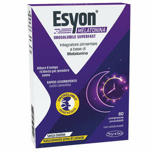 Syrio - Esyon melatonina orosolubile superfast 60 compresse
