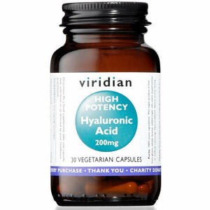 Viridian hyaluronic acid high potency - 30 capsule viridian acido ialuronico alta concentrazione