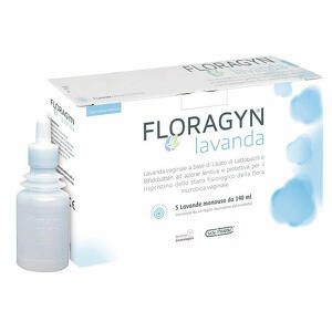 Floragyn - Lavanda vaginale a base di lattobacilli lisati  lavanda 140ml 5flaconi