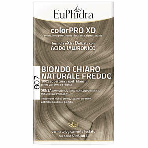 Euphidra - Colorpro xd 807 biondo chiaro naturale f colore + attivante + balsamo + cuffia + guanti