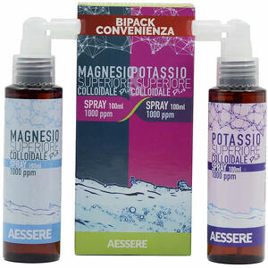 Magnesio e potassio colloidale - Magnesio superiore colloidale plus spray 1000 ppm 100 ml + potassio colloidale plus 1000ppm spray 100 ml