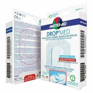 Master aid - Medicazione adesiva drop med sterile 14x14cm 5 pezzi