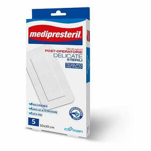 Medi presteril - Medicazione post operatoria medipresteril delicata tnt 10x20cm 5 pezzi