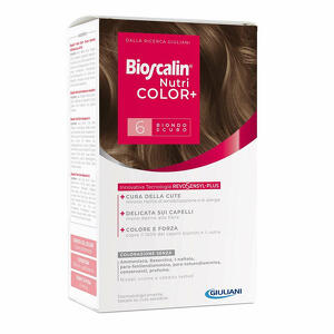 Bioscalin - Nutricolor plus 6 biondo scuro crema colorante 40 ml + rivelatore crema 60 ml + shampoo 12 ml + trattamento finale balsamo 12 ml
