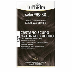 Euphidra - Colorpro xd 307 castano scu naturale f colore + attivante + balsamo + cuffia + guanti