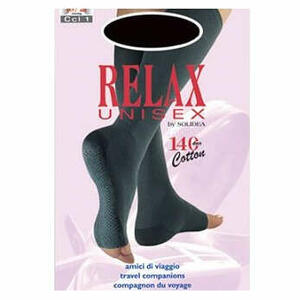 Solidea - Relax unisex 140 gambaletto cotton punta aperta natur 4xl