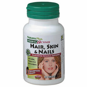 Natures plus herbal actives - Hair skin & nails 60 tavolette