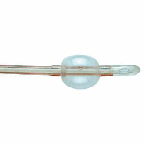 Coloplast - Catetere folysil scanalato in silicone lunghezza 40cm 2vie 2 fori linea radiopaca con palloncino 15ml valvola rossa ch18 1 pezzo sterile monouso