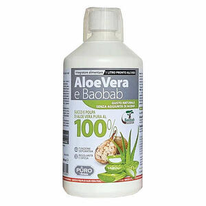 Uragme - Puro aloe vera succo e polpa 100% + baobab 1 litro