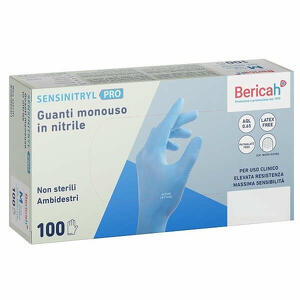 Bericah - Guanto monouso sensinitryl pro in nitrile medium 100 pezzi