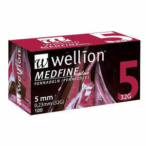 Medfine plus - Ago per penna da insulina wellion medfine plus 5 32 gauge lunghezza 5 mm 100 pezzi