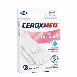 Cerotti delicati - Ceroxmed con garza disinfettante ipoallergenici per pelli sensibili assortiti 20 pezzi
