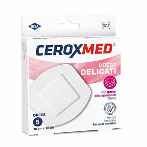 Ceroxmed - Dress delicati  con garza alto spessore per pelli sensibili 10x10cm 5 pezzi
