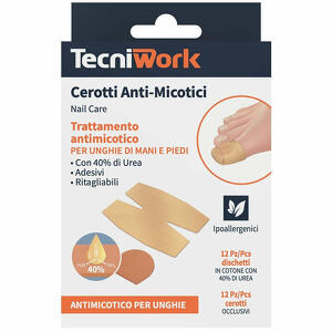 Tecniwork - Cerotto antimicosi urea 12 pezzi + 12 fixing