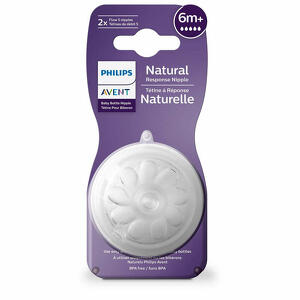 Avent - Tettarella natural response flusso 5 6 mesi+ 2 pezzi