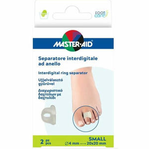 Master aid separatore in gel per le dita (secondo, terzo, quarto dito) con anello. - Separatore dita master-aid footcare con anello large 2 pezzi c18