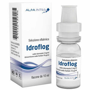 Idroflog - Soluzione oftalmica  acido ialuronato 2 mg/ml e idrocortisone sodio fosfato 10 mcg/ml 10 ml