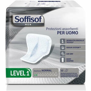 Soffisofprotezioni maschili level 1 - Pannolone per incontinenza sagomato soffisof men level 1 12 pezzi