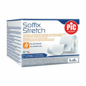 Pic - Cerotto in rotolo  soffix stretch tessuto non tessuto estendibile 5x500 cm 1 pezzo