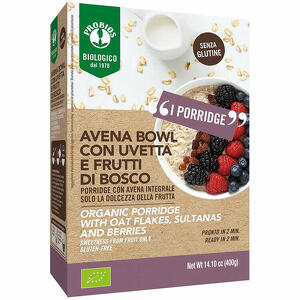 Probios - Bio avena bowl frutti di bosco porridge con avena integrale 400 g