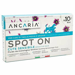 Ancaria spot in - Ancaria spot-on cani taglia medio grande 10 pipette x 4ml