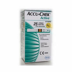 Accu-chek - Strisce misurazione glicemia accu-chek active strips 25 pezzi inf retail