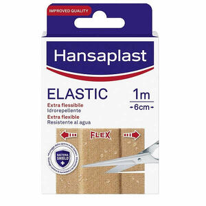 Hansaplast - Cerotto in striscia  elastic extra flessibile 6 cm lunghezza 1 m 10 pezzi