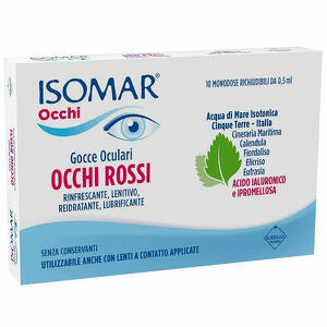 Isomar - Occhi rossi gocce oculari acido ialuronico 0,20% 10 flaconcini