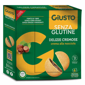 Giusto - Senza glutine delizie cremose al cacao nocciola 180 g