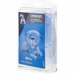 Omron - A3 complete kit ricambio ampolla regolabile + tubo + mascherina pediatrica + mascherina adulti + forcelle nasali + boccaglio