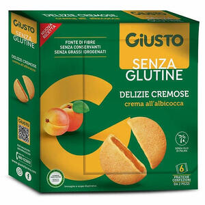 Giusto - Senza glutine delizie cremose albicocca 6 confezioni da 30 g