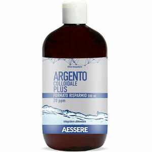 Aessere - Argento colloidale plus 20ppm 500 ml formato risparmio