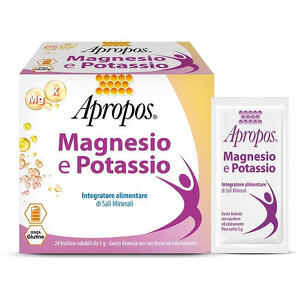 Apropos - Magnesio potassio 24 bustine da 5 g gusto arancia