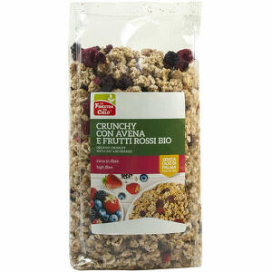 Biotobio - Fsc crunchy con avena e frutti rossi bio ad alto contenuto di fibre con olio di girasole senza olio di palma 375 g