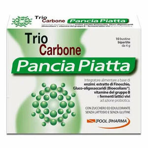 Trio Carbone - Triocarbone pancia piatta 10 bustine bipartite 4 g