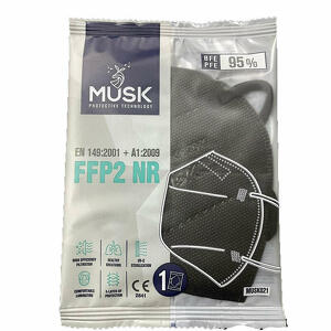 Musk  Ffp2 Nr - Musk mascherina ffp2 musk021 black 10 pezzi