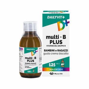 Massigen - Dailyvit+ multi b plus vitamine del gruppo b per bambini e ragazzi gusto crema biscotto 125ml