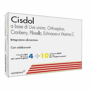 Cisdol - Cisdol 4 bustine blu da 4,5 g + 10 bustine gialle da 3 g