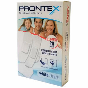 Prontex - Cerotto prontex white strips astuccio 20 pezzi 3 formati assortiti