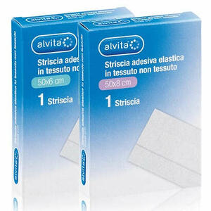 Alvita - Garza alvita in tessuto non tessuto estensibile bianco 50x8cm
