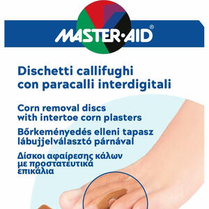 Master Aid - Dischetto callifugo 6 pezzi + paracallo 6 pezzi interdigitali master-aid footcare b5