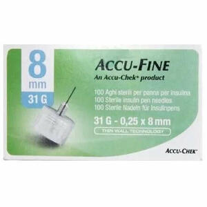 Accu-fine - Ago per penna da insulina accu-fine pen needle accu-chek gauge 31 x 8mm 100 pezzi