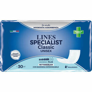 Lines - Pannolone lines specialist classic rettangolare con barriera 30 pezzi