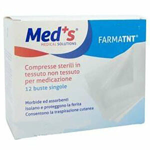 Meds - Garza compressa meds tessuto non tessuto peel open 7,5x7,5cm 12 pezzi