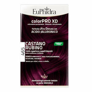 Euphidra - Euphidra colorpro xd 465 cast rubino gel colorante capelli in flacone + attivante + balsamo + guanti