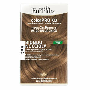 Euphidra - Euphidra colorpro xd 735 biondo nocciola gel colorante capelli in flacone + attivante + balsamo + guanti